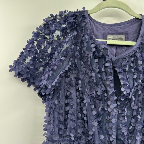 Anthropologie The Somerset Mini Dress: Floral Appliqué Edition in Navy Medium - Picture 6 of 7